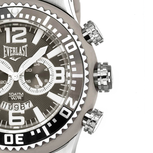 Relógio de Pulso Everlast Masculino Pulseira Cinza Cronógrafo E316
