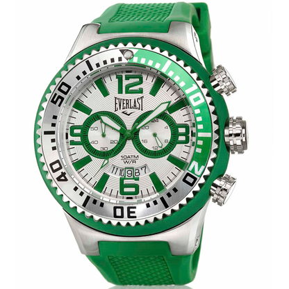 Relógio de Pulso Everlast Masculino Pulseira Verde Cronógrafo E321