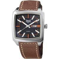 Relógio de Pulso Everlast Masculino Quadrado Pulseira Couro Marrom E3481