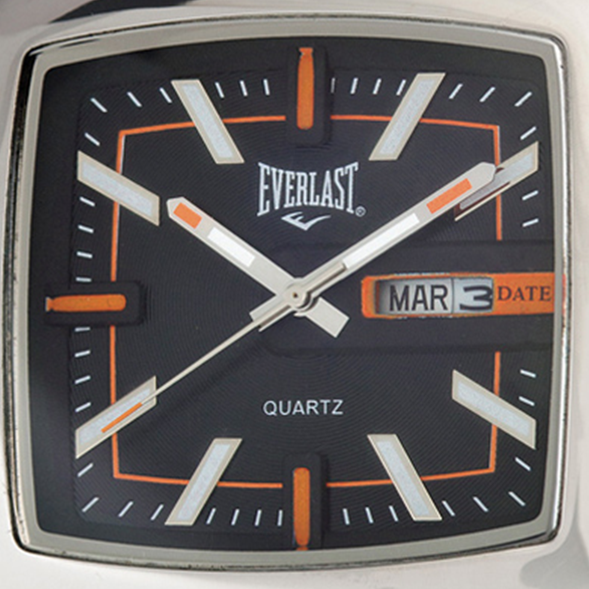 Relógio de Pulso Everlast Masculino Quadrado Pulseira Couro Marrom E3481