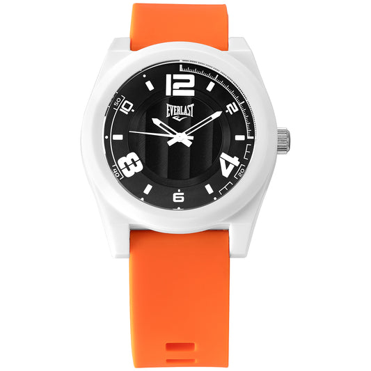 Relógio de Pulso Everlast Analógico Pulseira Silicone Laranja E3713