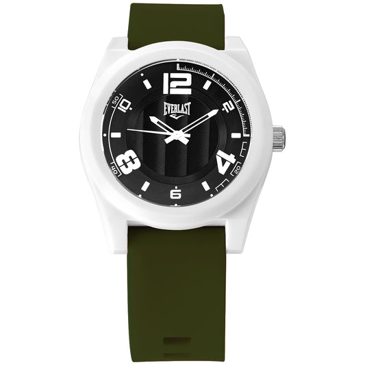 Relógio de Pulso Everlast Analógico Pulseira Silicone Verde E3717