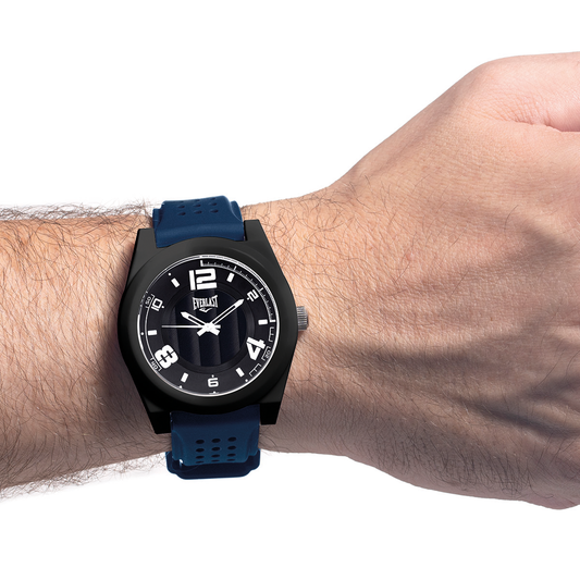 Relógio de Pulso Everlast Analógico Pulseira Silicone Azul Marinho E37210