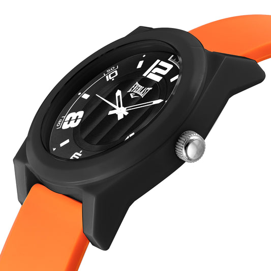 Relógio de Pulso Everlast Analógico Pulseira Silicone Laranja E3723