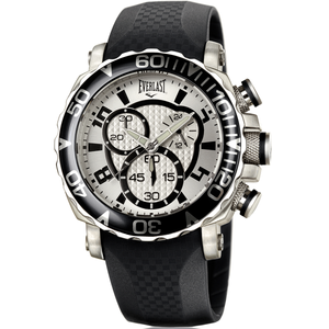Relógio de Pulso Everlast Masculino Pulseira Silicone Preto Cronógrafo E385