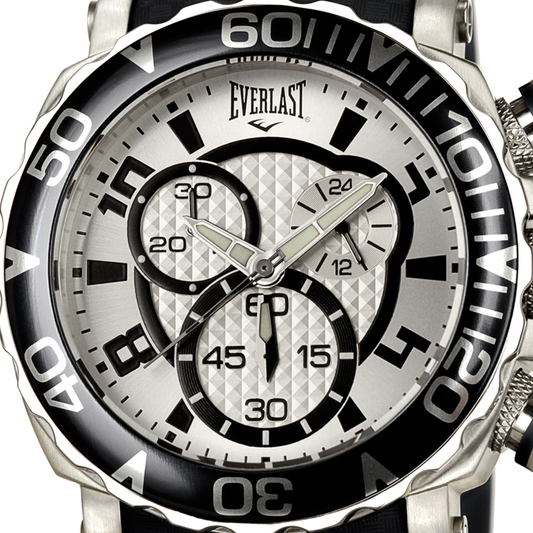 Relógio de Pulso Everlast Masculino Pulseira Silicone Preto Cronógrafo E385