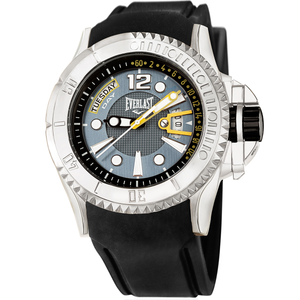 Relógio de Pulso Everlast Masculino Pulseira Silicone Preto Calendário E39030