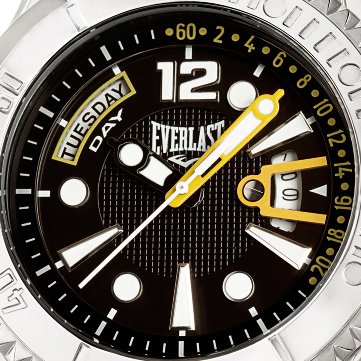 Relógio de Pulso Everlast Masculino Pulseira Silicone Preto Calendário E39230