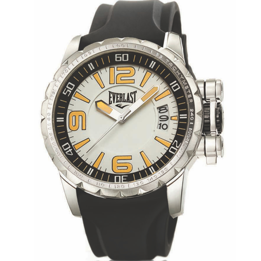 Relógio Everlast Masculino Silicone Preto Calendário E39530