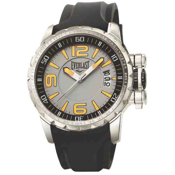 Relógio Everlast Masculino Silicone Preto Calendário E39830