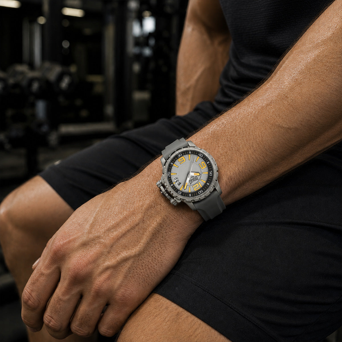 Relógio Everlast Masculino Silicone Cinza Calendário E39830C