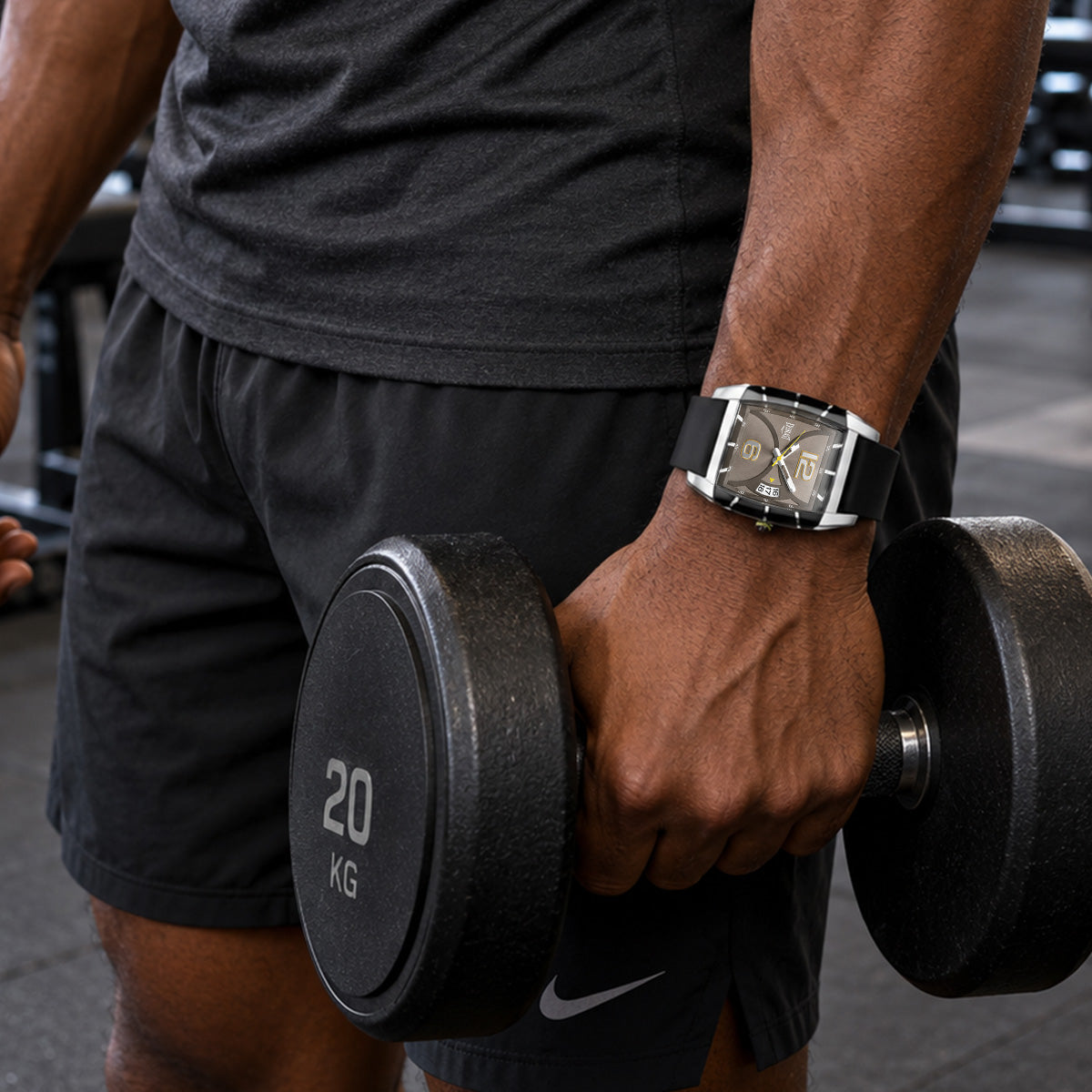 Relógio Everlast Masculino Silicone Preto Calendário E140