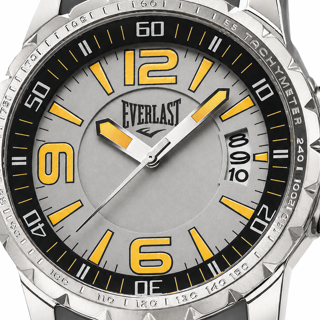 Relógio Everlast Masculino Silicone Cinza Calendário E39830C