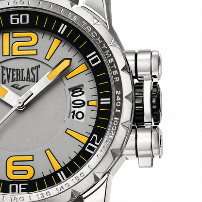 Relógio Everlast Masculino Silicone Cinza Calendário E39830C