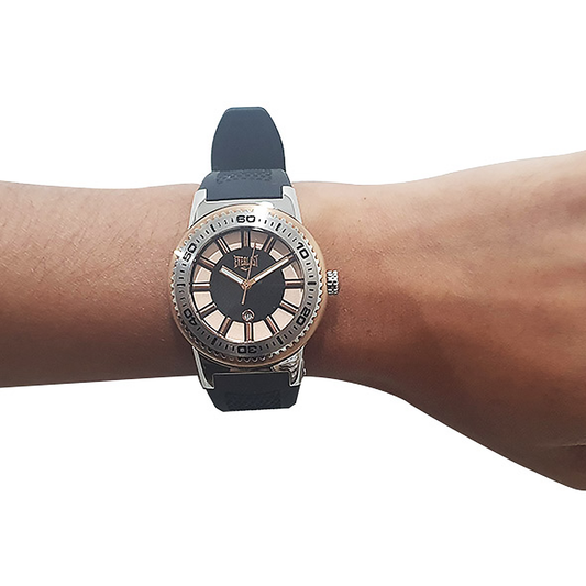 Relógio de Pulso Everlast Feminino Pulseira Preto Calendário E455