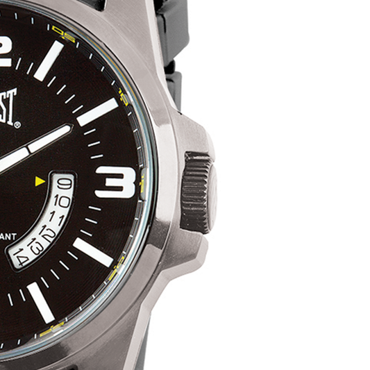Relógio de Pulso Everlast Masculino Pulseira Silicone Preto Calendário E482