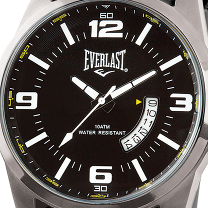 Relógio de Pulso Everlast Masculino Pulseira Silicone Preto Calendário E482