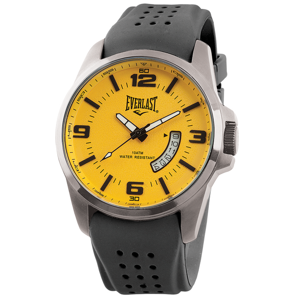 Relógio de Pulso Everlast Masculino Pulseira Silicone Preto Calendário E485