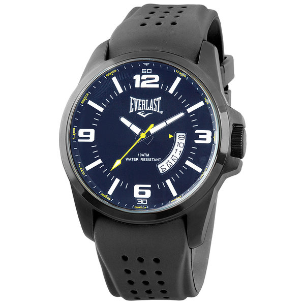 Relógio de Pulso Everlast Masculino Pulseira Silicone Preto Calendário E488