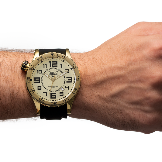 Relógio de Pulso Everlast Masculino Pulseira Silicone Preto Calendário E534