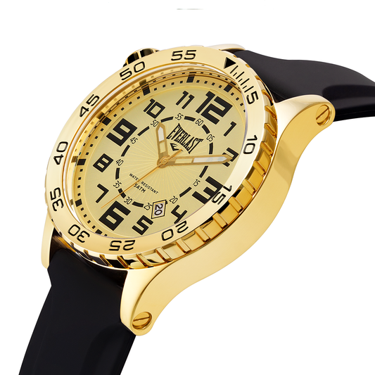 Relógio de Pulso Everlast Masculino Pulseira Silicone Preto Calendário E534
