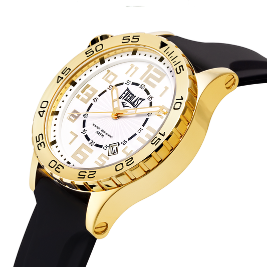 Relógio de Pulso Everlast Masculino Pulseira Silicone Preto Calendário E535