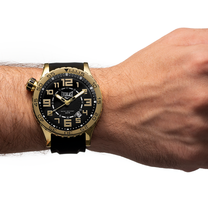 Relógio de Pulso Everlast Masculino Pulseira Silicone Preto Calendário E536