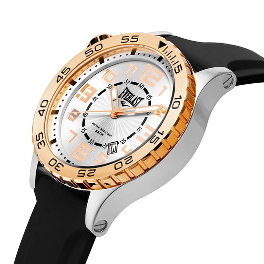 Relógio de Pulso Everlast Masculino Pulseira Silicone Preto Calendário E538