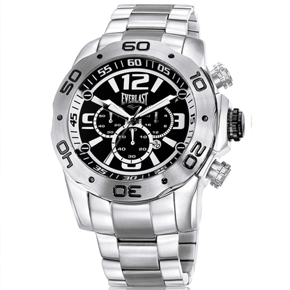Relógio de Pulso Everlast Masculino Prateado Cronógrafo E549