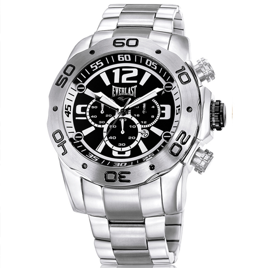 Relógio de Pulso Everlast Masculino Prateado Cronógrafo E549