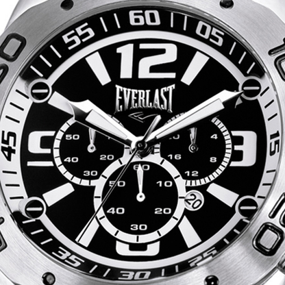 Relógio de Pulso Everlast Masculino Prateado Cronógrafo E549