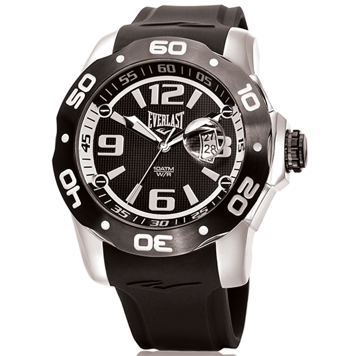 Relógio de Pulso Everlast Masculino Pulseira Silicone Preto Cronógrafo E559