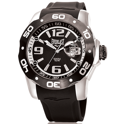Relógio de Pulso Everlast Masculino Pulseira Silicone Preto Cronógrafo E559