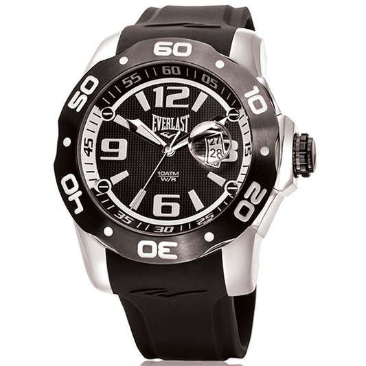 Relógio de Pulso Everlast Masculino Pulseira Silicone Preto Cronógrafo E559