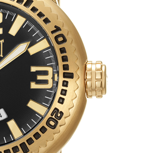 Relógio de Pulso Everlast Masculino Dourado Calendário E587