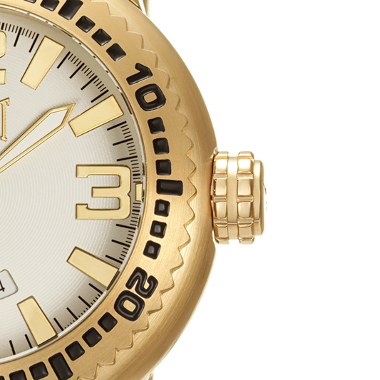 Relógio de Pulso Everlast Masculino Dourado Calendário E588