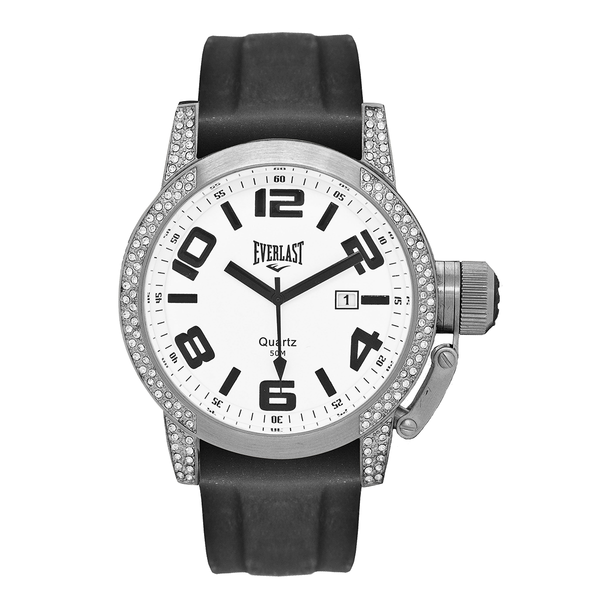 Relógio de Pulso Everlast Preto Redondo Calendário E06030