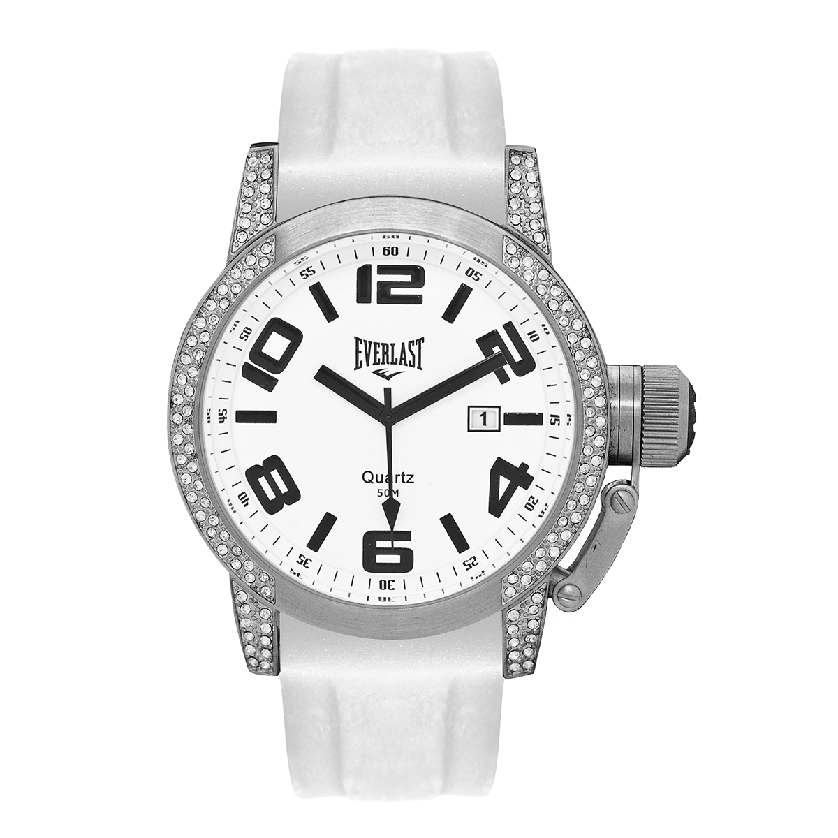 Relógio de Pulso Everlast Branco Redondo Calendário E06031