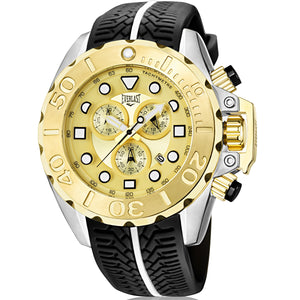 Relógio de Pulso Analógico Everlast Masculino Preto Cronógrafo E614