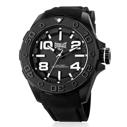 Relógio de Pulso Everlast Masculino Pulseira Silicone Preto E617