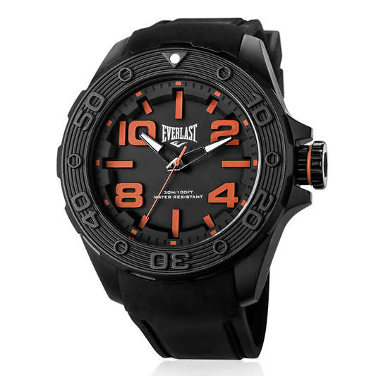 Relógio Masculino Everlast Pulseira Silicone Preto E619