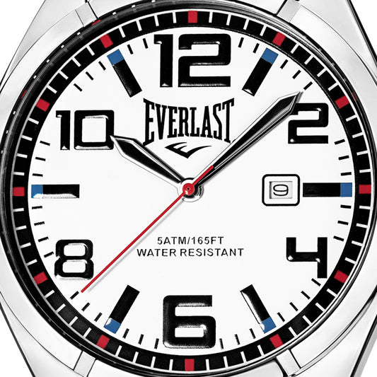 Relógio de Pulso Everlast Masculino Prateado Calendário E621