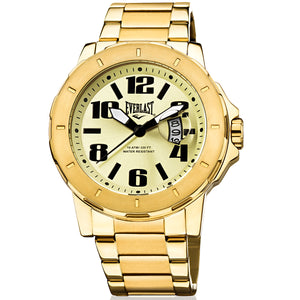 Relógio de Pulso Everlast Masculino Dourado Calendário E644