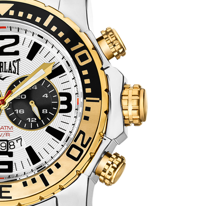 Relógio de Pulso Everlast Masculino Prateado Cronógrafo E654
