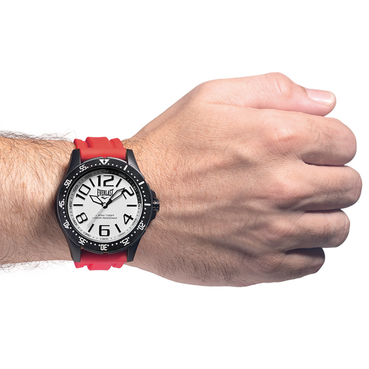 Relógio de Pulso Everlast Masculino Pulseira Silicone Vermelho E6714