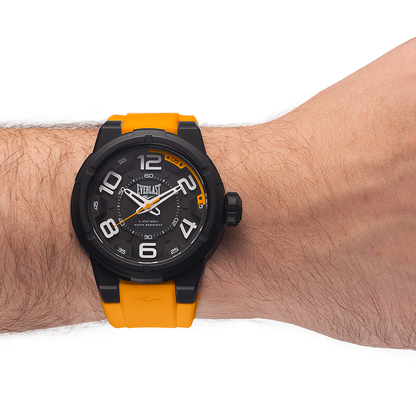 Relógio Masculino Everlast Silicone Laranja E689
