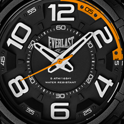 Relógio Masculino Everlast Silicone Laranja E689