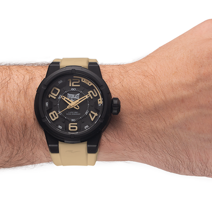 Relógio Masculino Everlast Silicone Bege E694