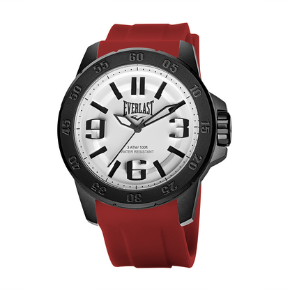 Relógio de Pulso Everlast Masculino Pulseira Silicone Vermelho E6954