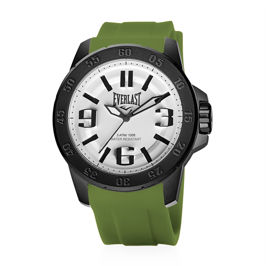 Relógio de Pulso Everlast Masculino Pulseira Silicone Verde E6955